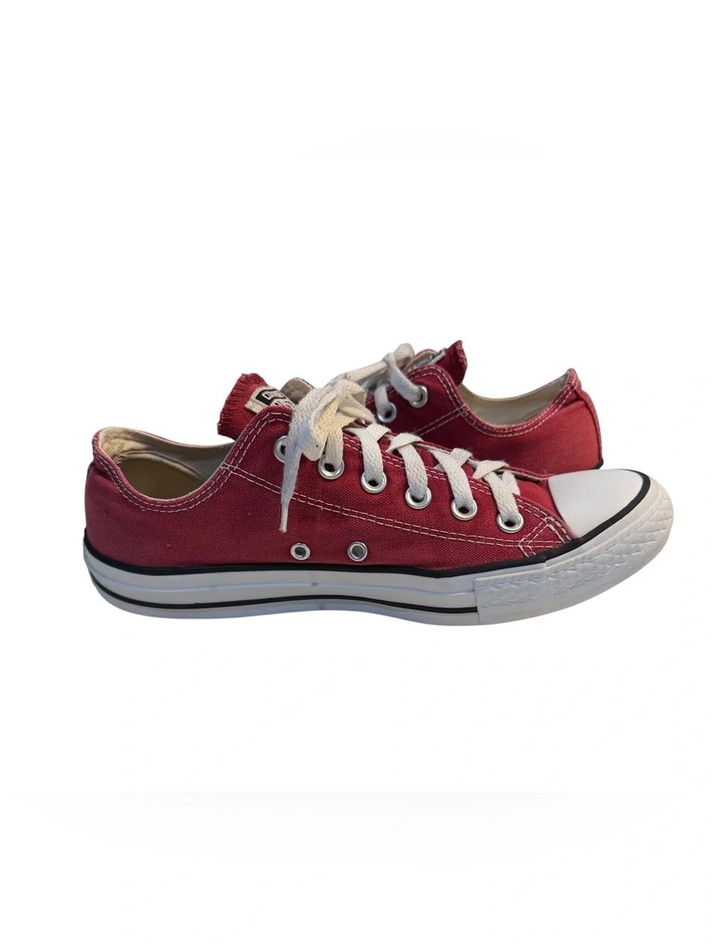 Converse Chuck Taylor Red Low Top Sneakers Women 9 Men 7 Americana Classic - Picture 8 of 11